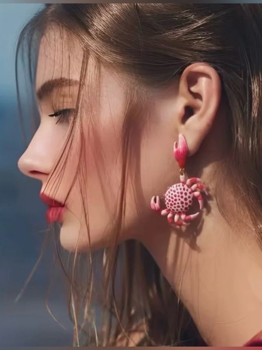 Zara Pink Crab Earrings
